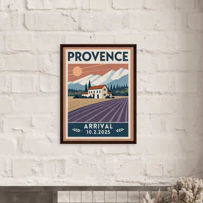 Personalized Provence Vintage Travel Poster Canvas – Framed - Out of Office Outfitters - Print Material