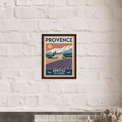 Personalized Provence Vintage Travel Poster Canvas – Framed - Out of Office Outfitters - Print Material