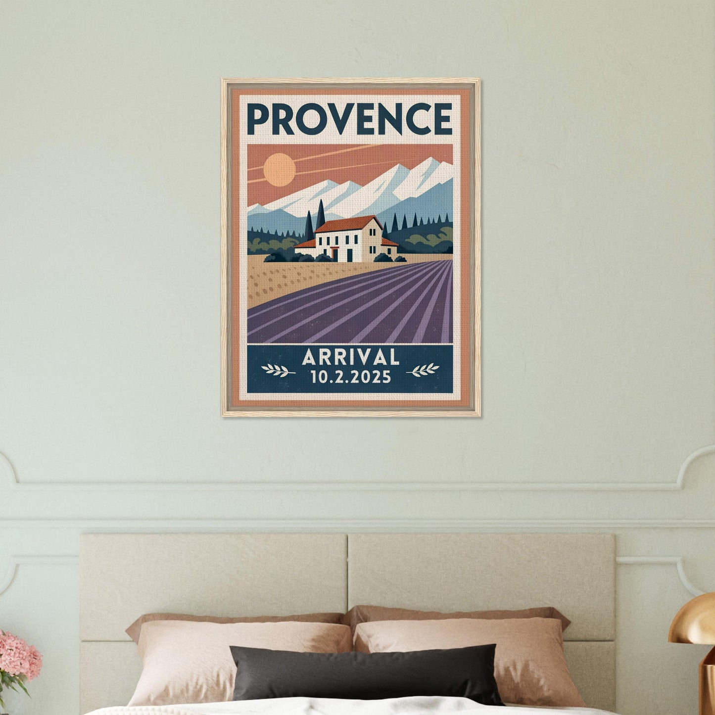 Personalized Provence Vintage Travel Poster Canvas – Framed - Out of Office Outfitters - Print Material