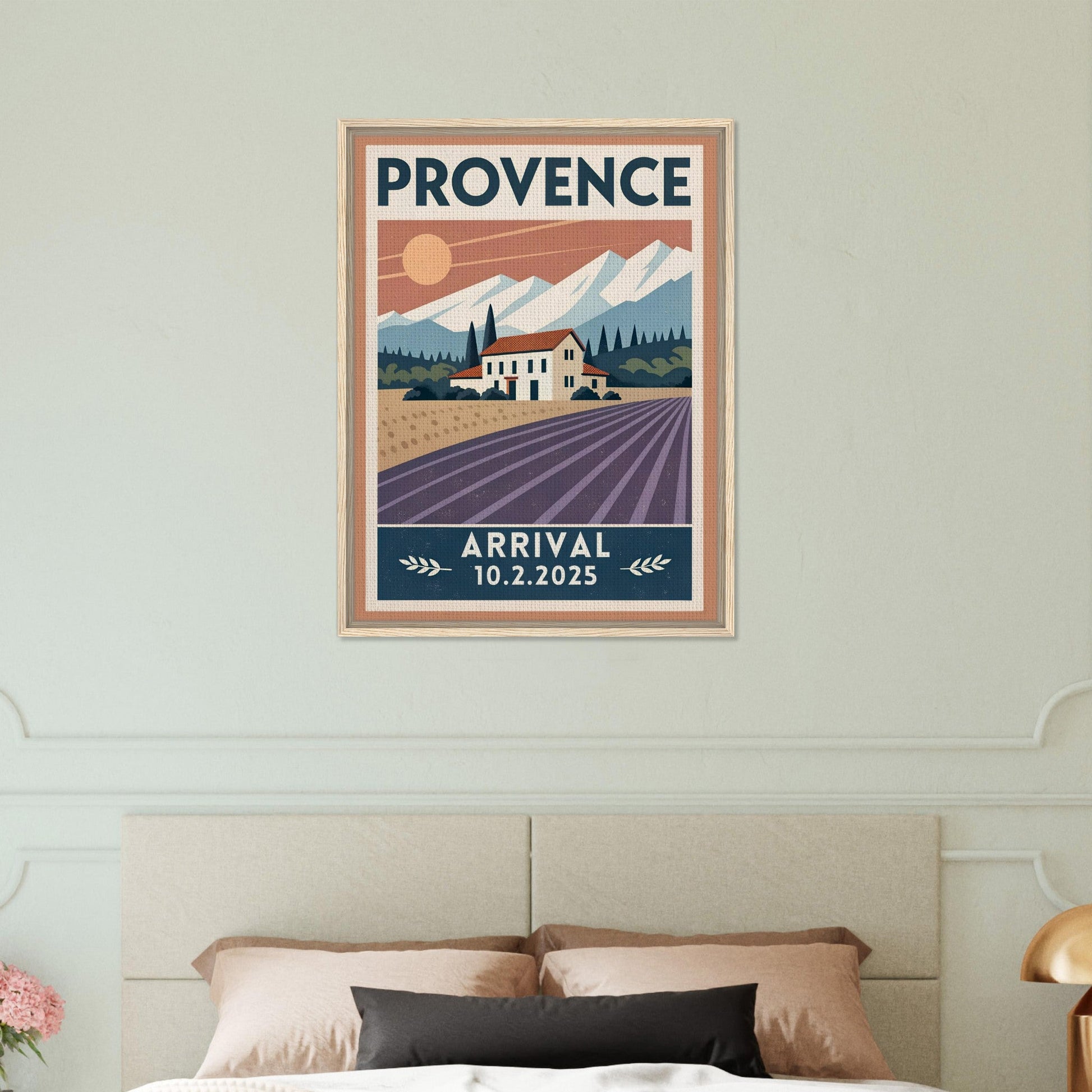 Personalized Provence Vintage Travel Poster Canvas – Framed - Out of Office Outfitters - Print Material