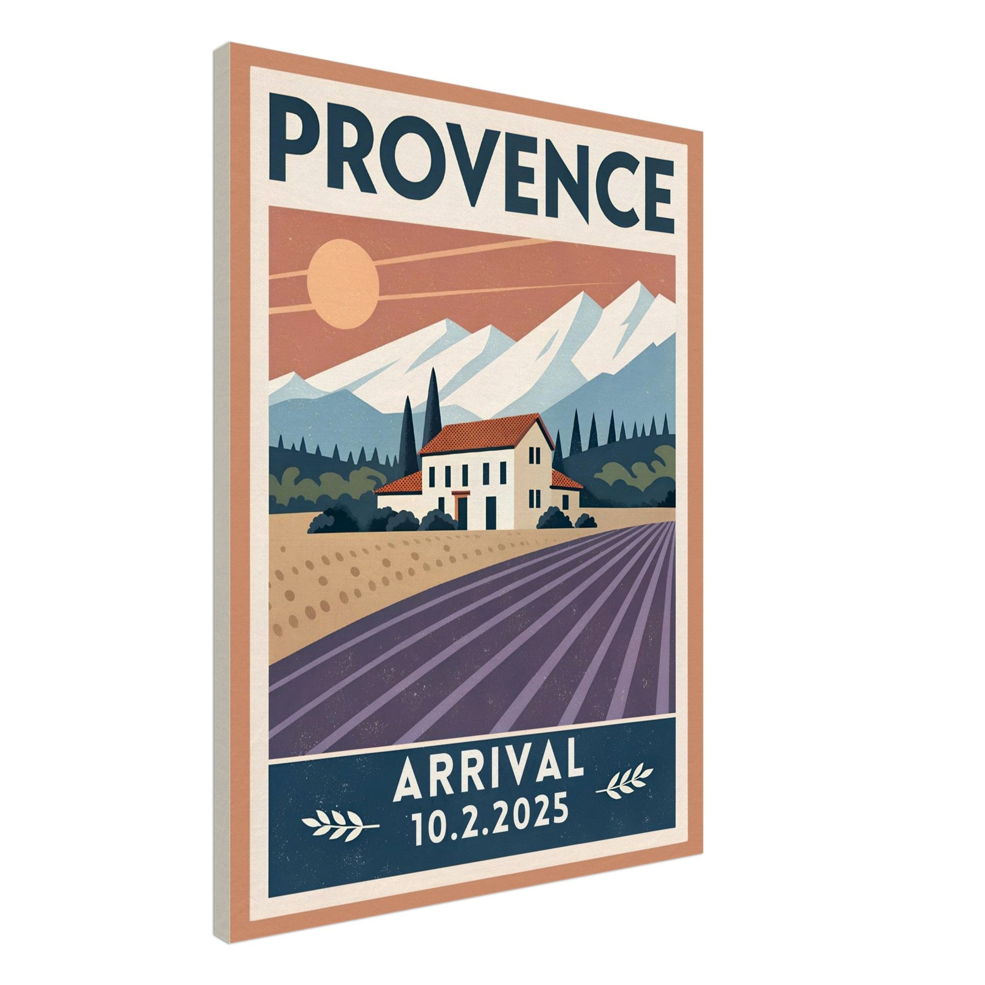 Personalized Provence Vintage Travel Poster Canvas – Unframed - Out of Office Outfitters - Print Material