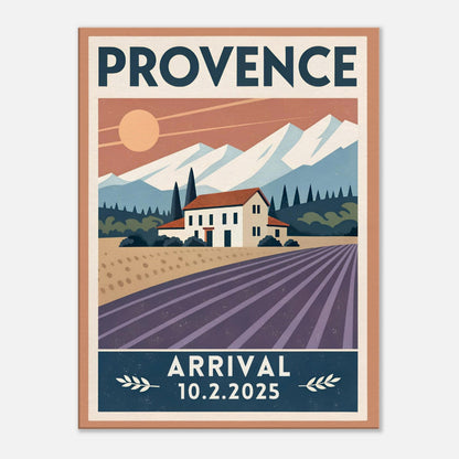 Personalized Provence Vintage Travel Poster Canvas – Unframed - Out of Office Outfitters - Print Material