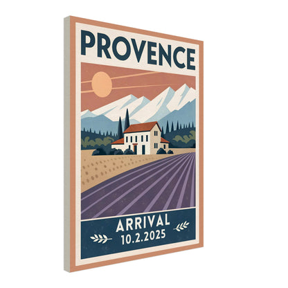 Personalized Provence Vintage Travel Poster Canvas – Unframed - Out of Office Outfitters - Print Material