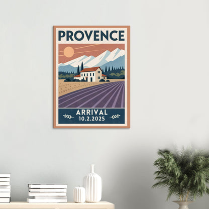 Personalized Provence Vintage Travel Poster Canvas – Unframed - Out of Office Outfitters - Print Material