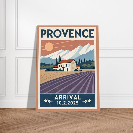 Personalized Provence Vintage Travel Poster Canvas – Unframed - Out of Office Outfitters - Print Material