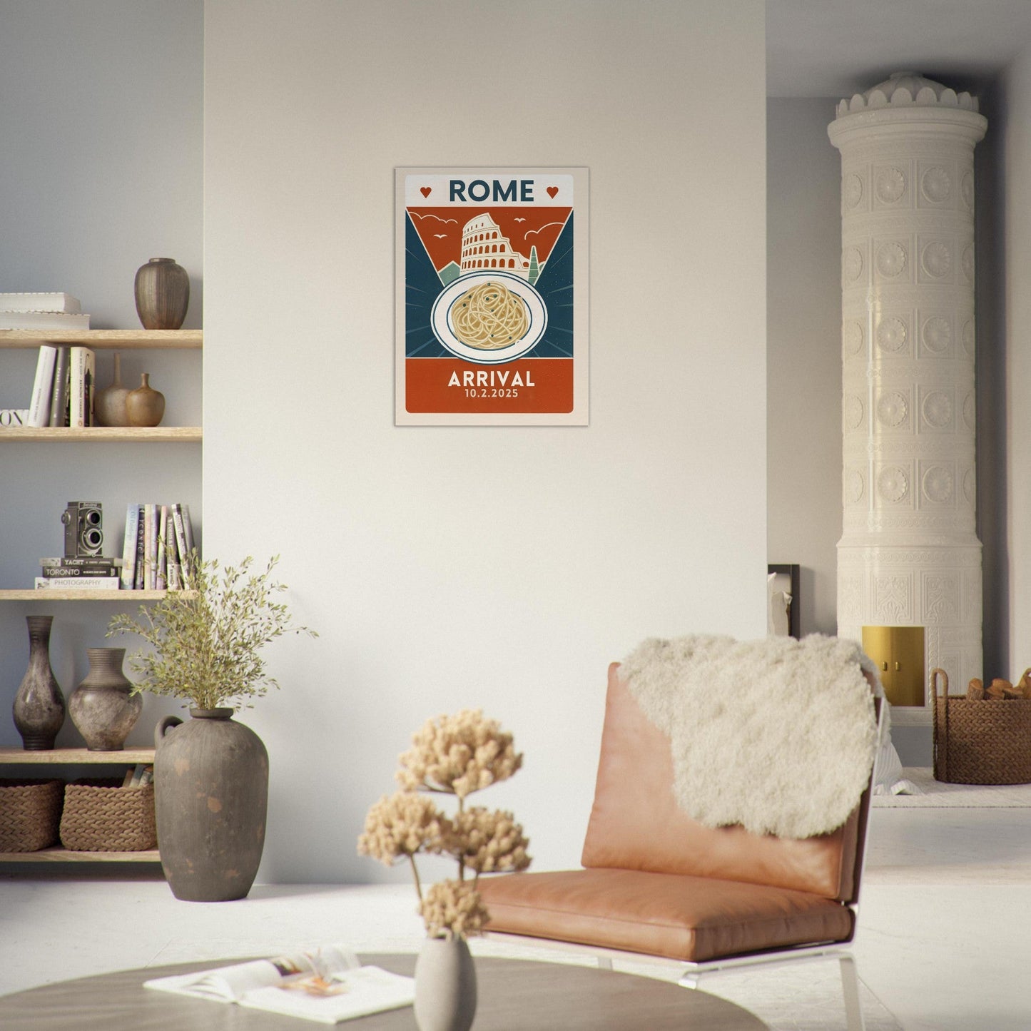 Personalized Rome Vintage Travel Poster Canvas – Unframed - Out of Office Outfitters - Print Material