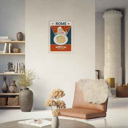 Personalized Rome Vintage Travel Poster Canvas – Unframed - Out of Office Outfitters - Print Material