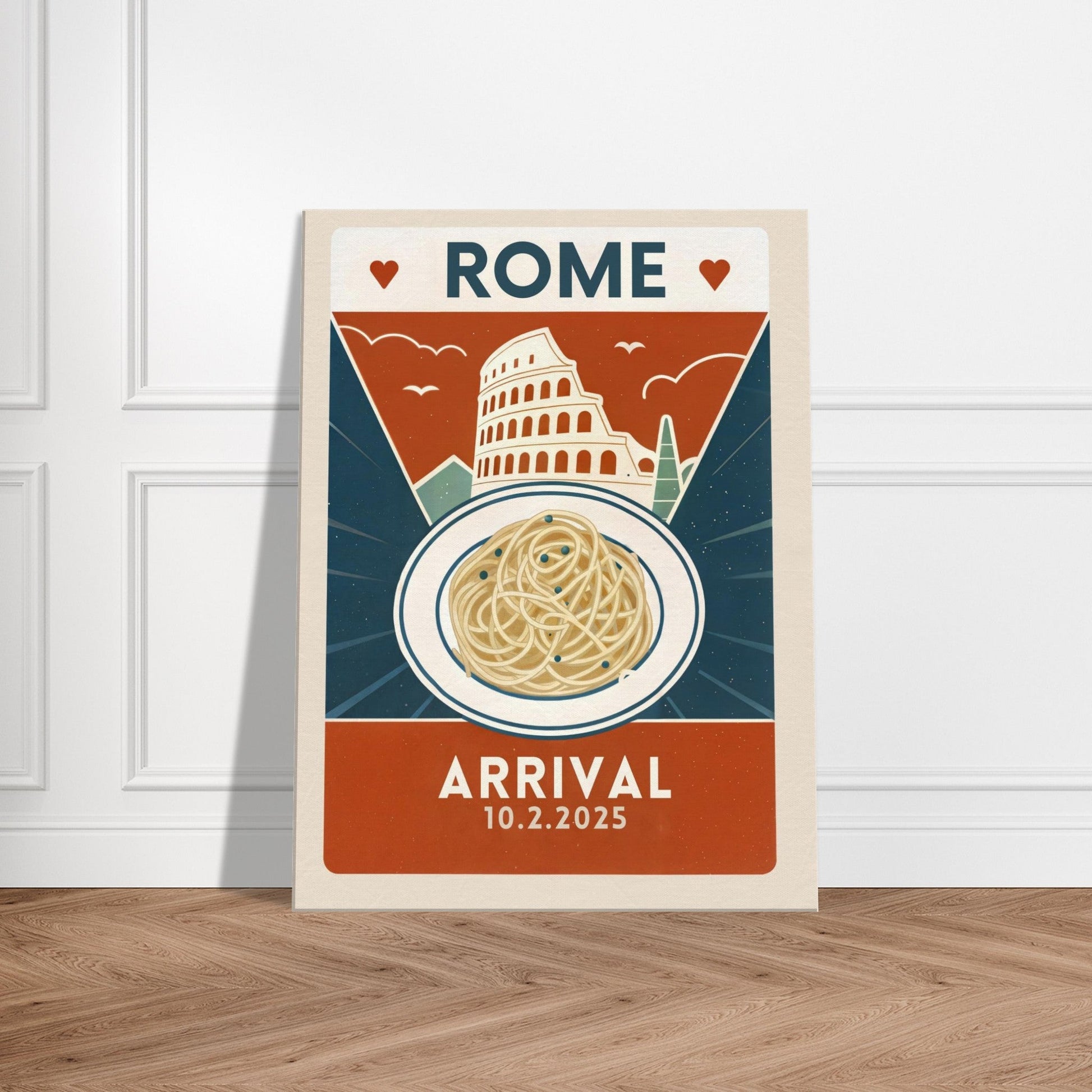 Personalized Rome Vintage Travel Poster Canvas – Unframed - Out of Office Outfitters - Print Material