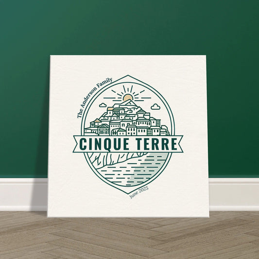 Personalized Travel Canvas – Cinque Terre Wall Art - Out of Office Outfitters - Home Decor
