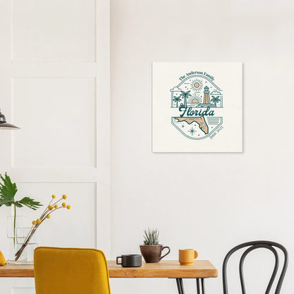 Personalized Travel Canvas – Florida Wall Art - Out of Office Outfitters - Home Decor