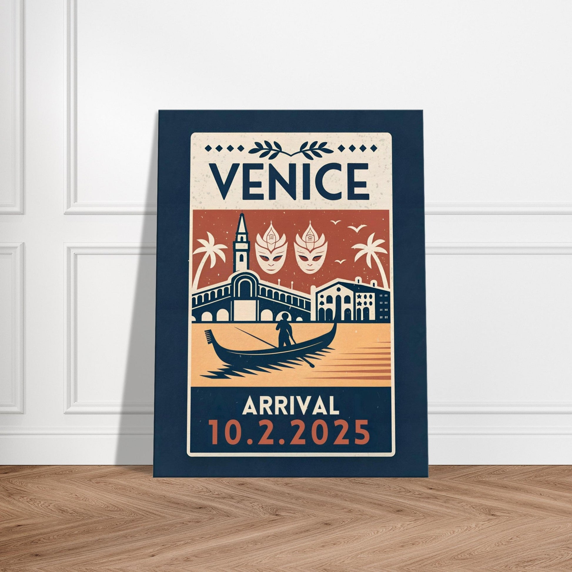 Personalized Venice Vintage Travel Poster Canvas – Unframed - Out of Office Outfitters - Print Material