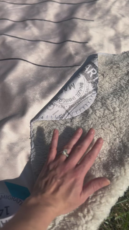 Warm Sherpa Postcard Blanket Featuring Your Handwritten Message