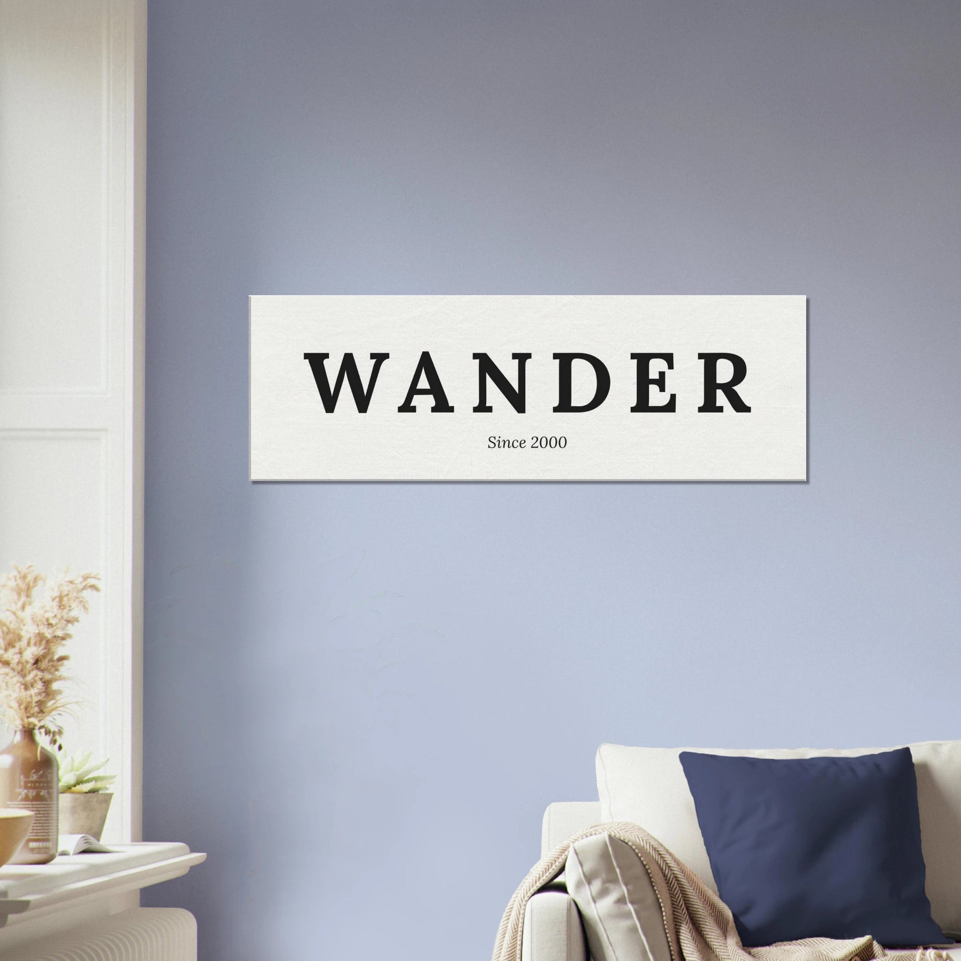 Single Word Travel Identity - Personalized Minimalist Canvas Wall Art - Out of Office Outfitters - Print Material