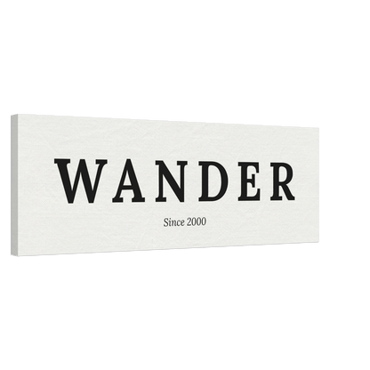 Single Word Travel Identity - Personalized Minimalist Canvas Wall Art - Out of Office Outfitters - Print Material