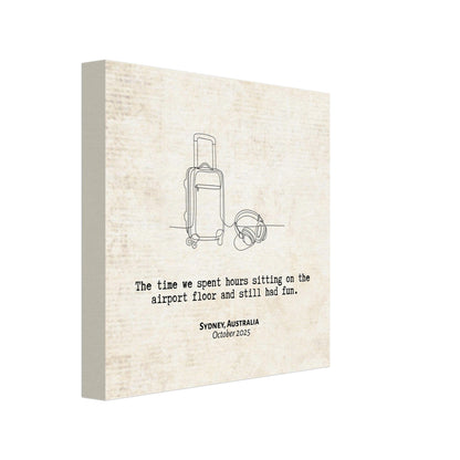 "Sitting on the Airport Floor" - Personalized Travel Micro Memory Canvas - Out of Office Outfitters - 