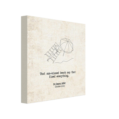 "Sun - Kissed Beach Nap" - Personalized Travel Micro Memory Canvas - Out of Office Outfitters - 