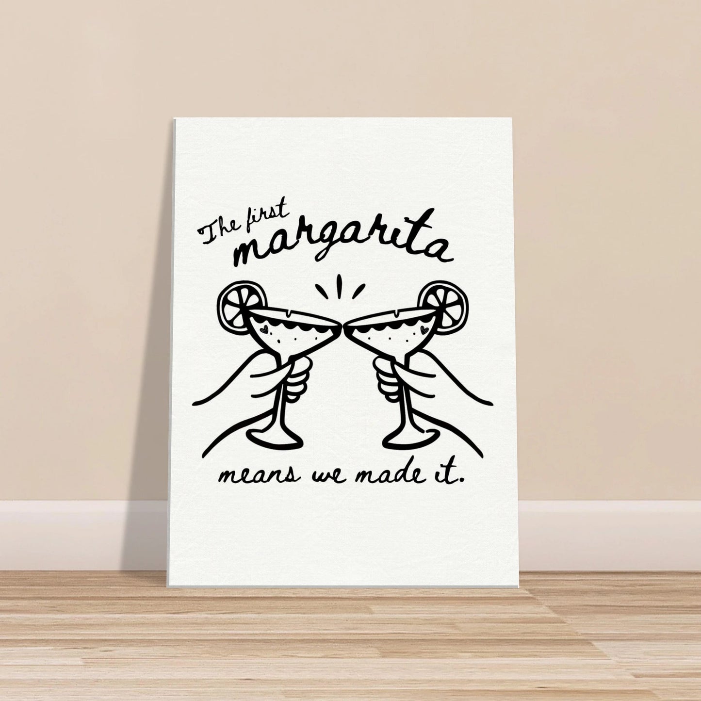 The First Margarita Means We Made It - Travel Couple Canvas Wall Art - Out of Office Outfitters - Print Material