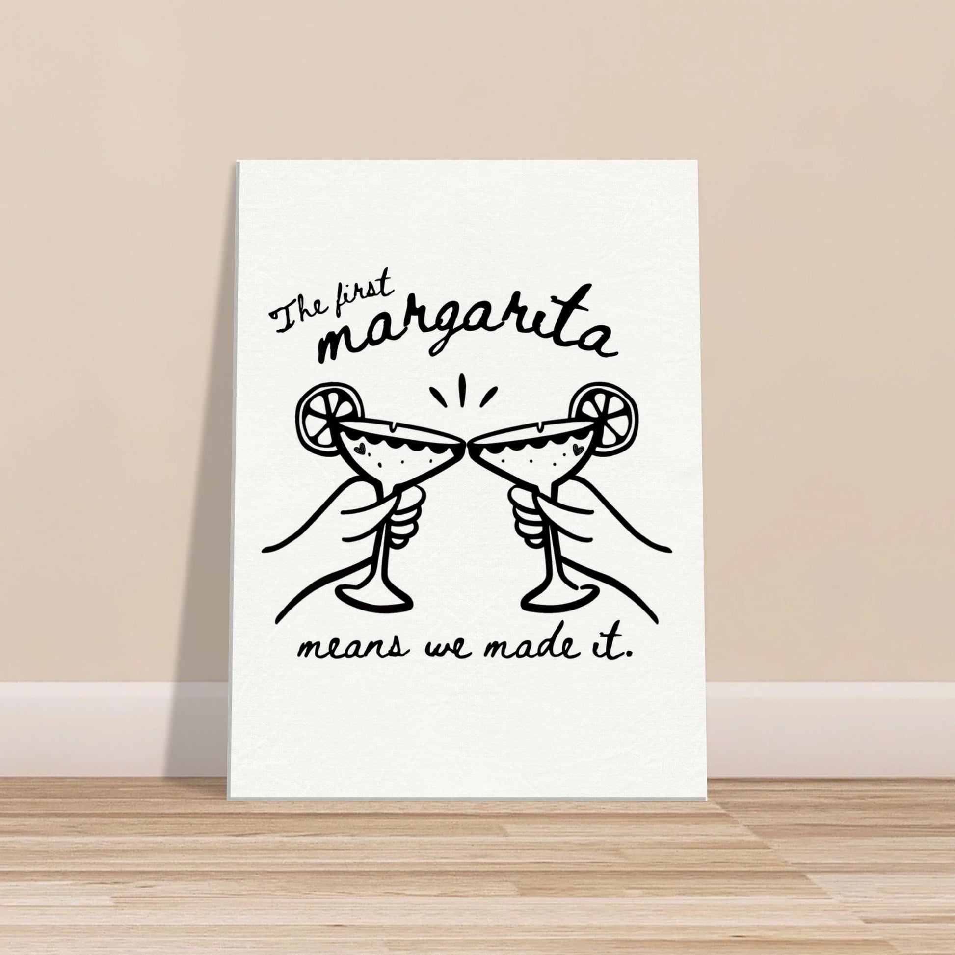 The First Margarita Means We Made It - Travel Couple Canvas Wall Art - Out of Office Outfitters - Print Material