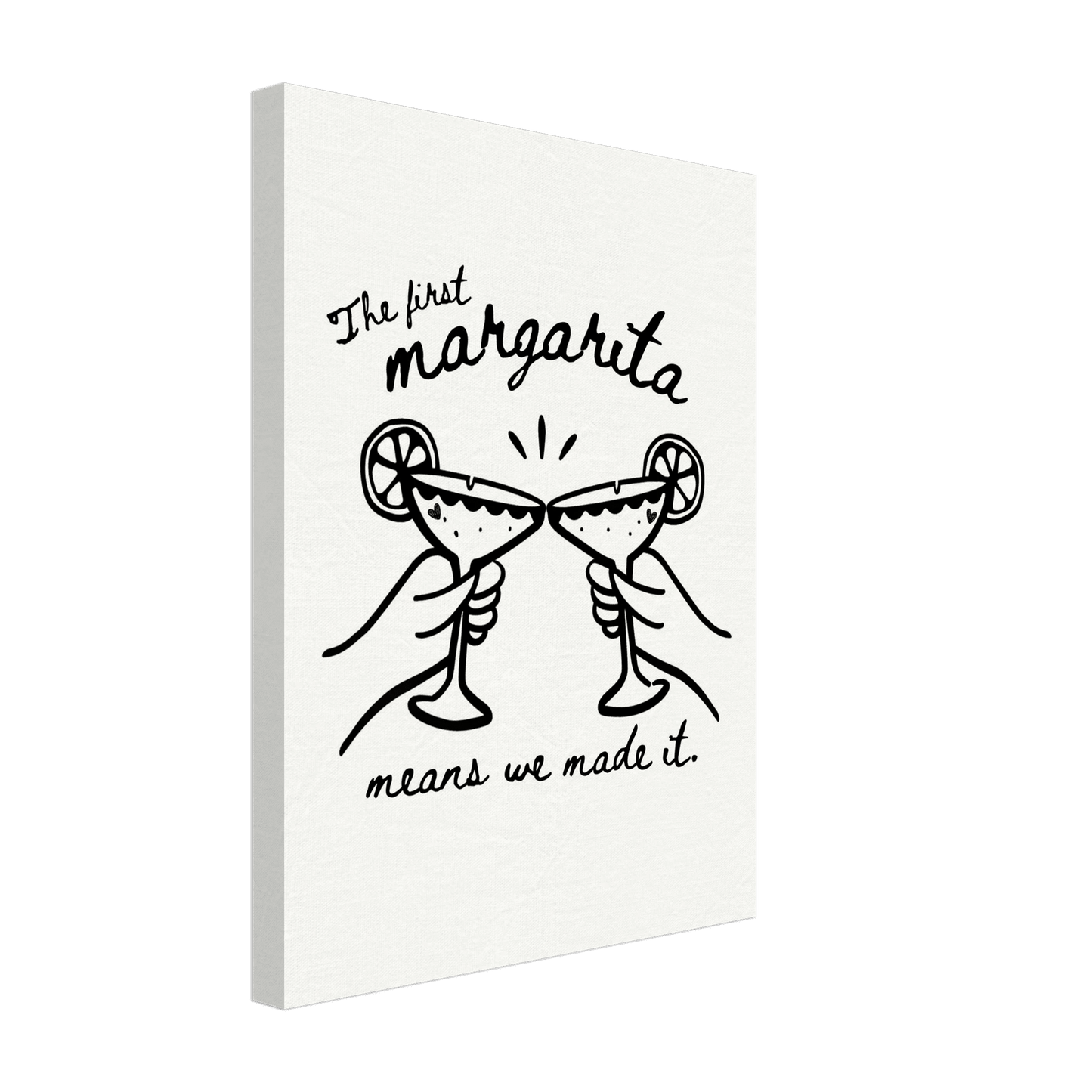 The First Margarita Means We Made It - Travel Couple Canvas Wall Art - Out of Office Outfitters - Print Material