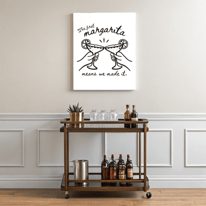 The First Margarita Means We Made It - Travel Couple Canvas Wall Art - Out of Office Outfitters - Print Material