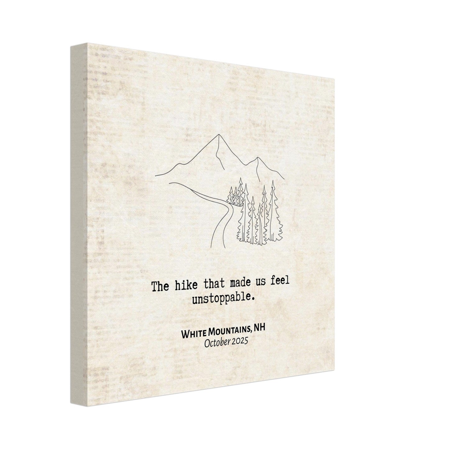 "The Hike that Made Us Feel Unstoppable" - Personalized Travel Micro Memory Canvas - Out of Office Outfitters - 