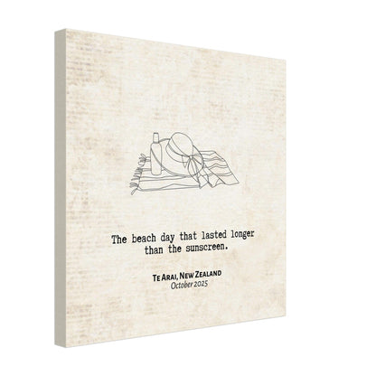 "The Long Beach Day" - Personalized Travel Micro Memory Canvas - Out of Office Outfitters - 