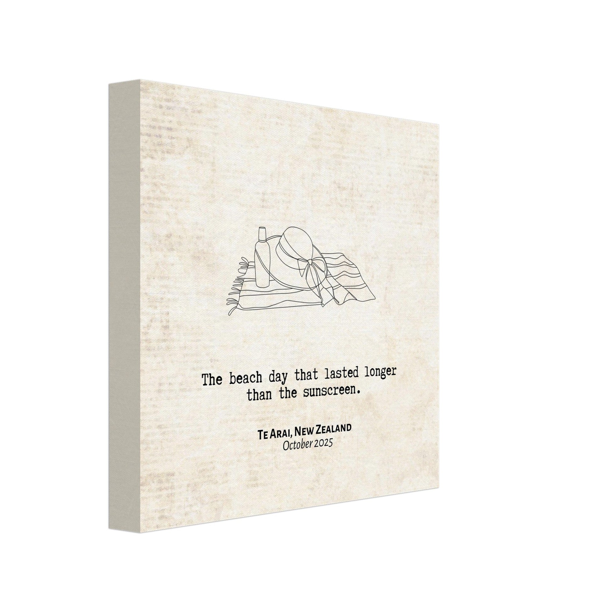 "The Long Beach Day" - Personalized Travel Micro Memory Canvas - Out of Office Outfitters - 