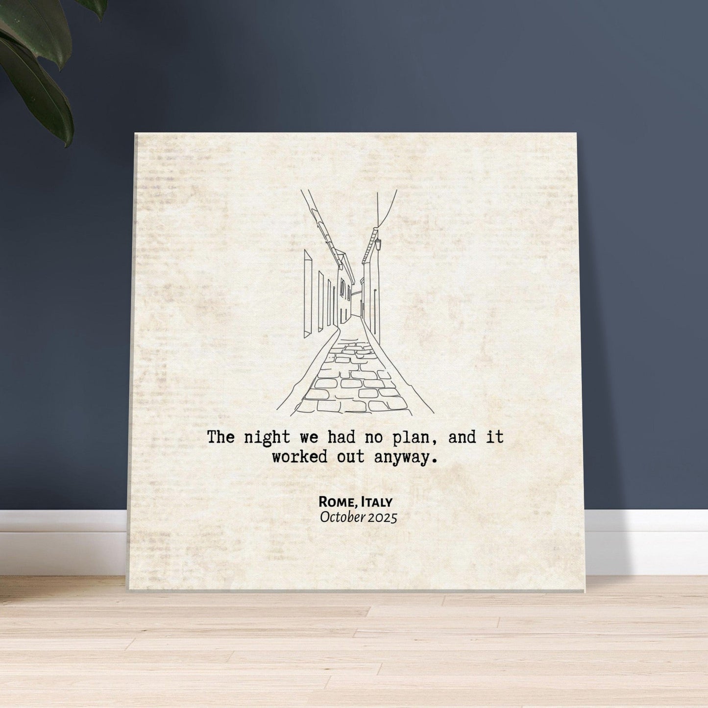 "The Night We Had No Plan" - Personalized Travel Micro Memory Canvas - Out of Office Outfitters - 