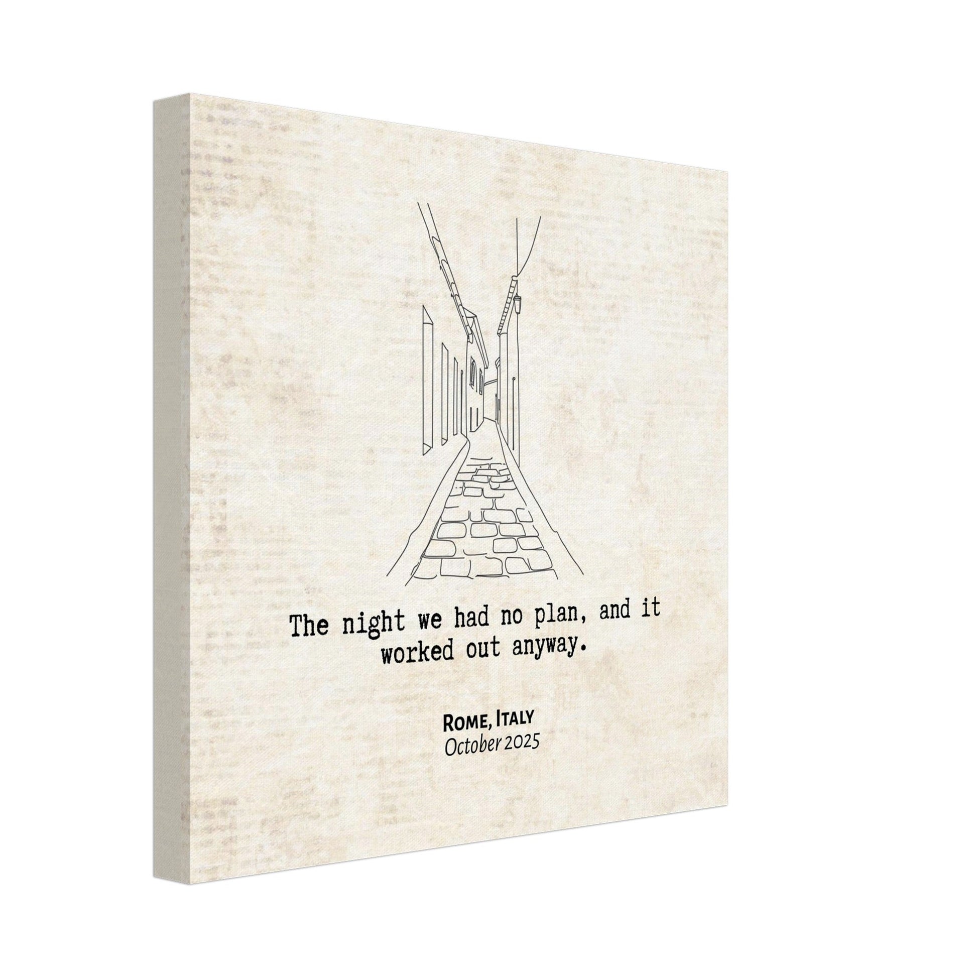 "The Night We Had No Plan" - Personalized Travel Micro Memory Canvas - Out of Office Outfitters - 