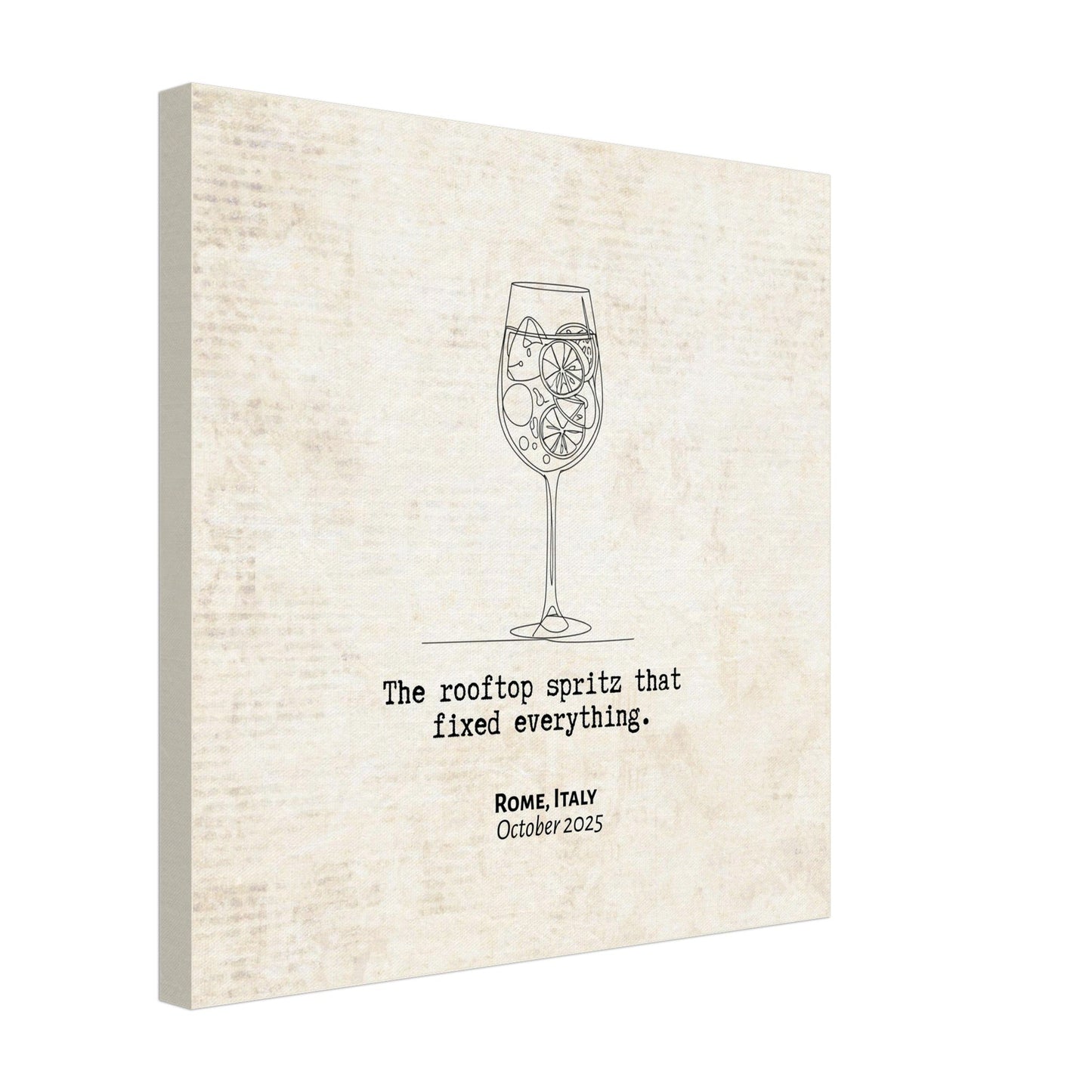 "The Rooftop Spritz" - Personalized Travel Micro Memory Canvas - Out of Office Outfitters - 