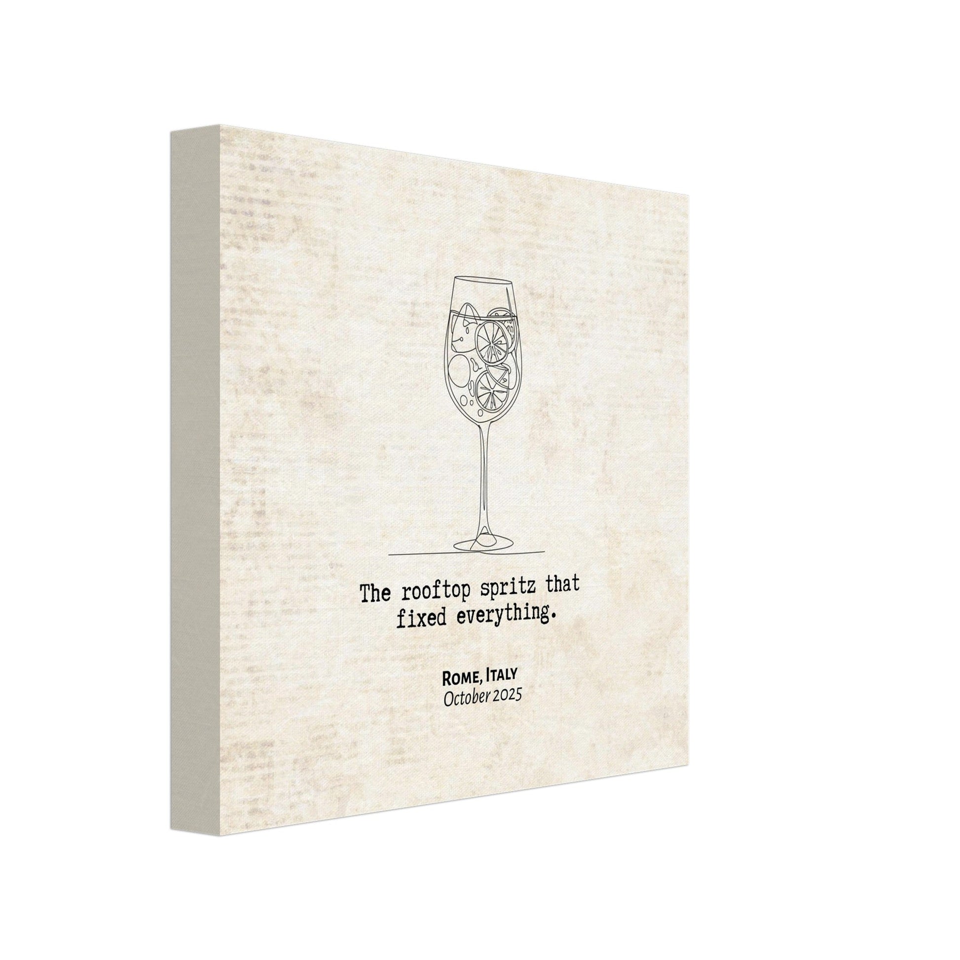"The Rooftop Spritz" - Personalized Travel Micro Memory Canvas - Out of Office Outfitters - 