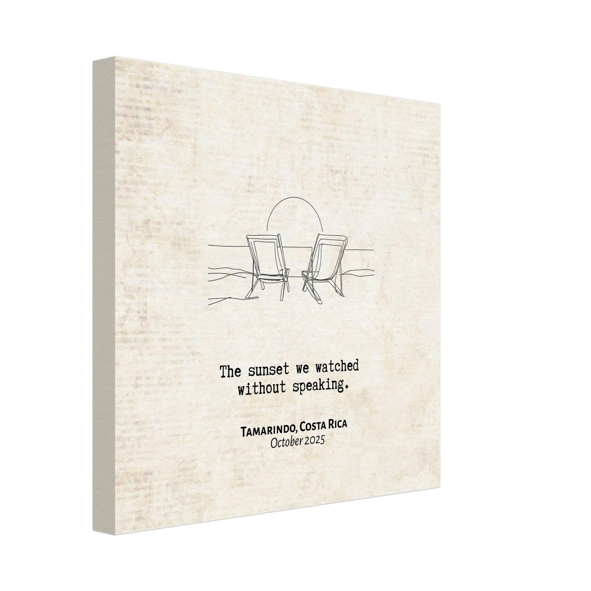 "The Sunset Without Speaking" - Personalized Travel Micro Memory Canvas - Out of Office Outfitters - 