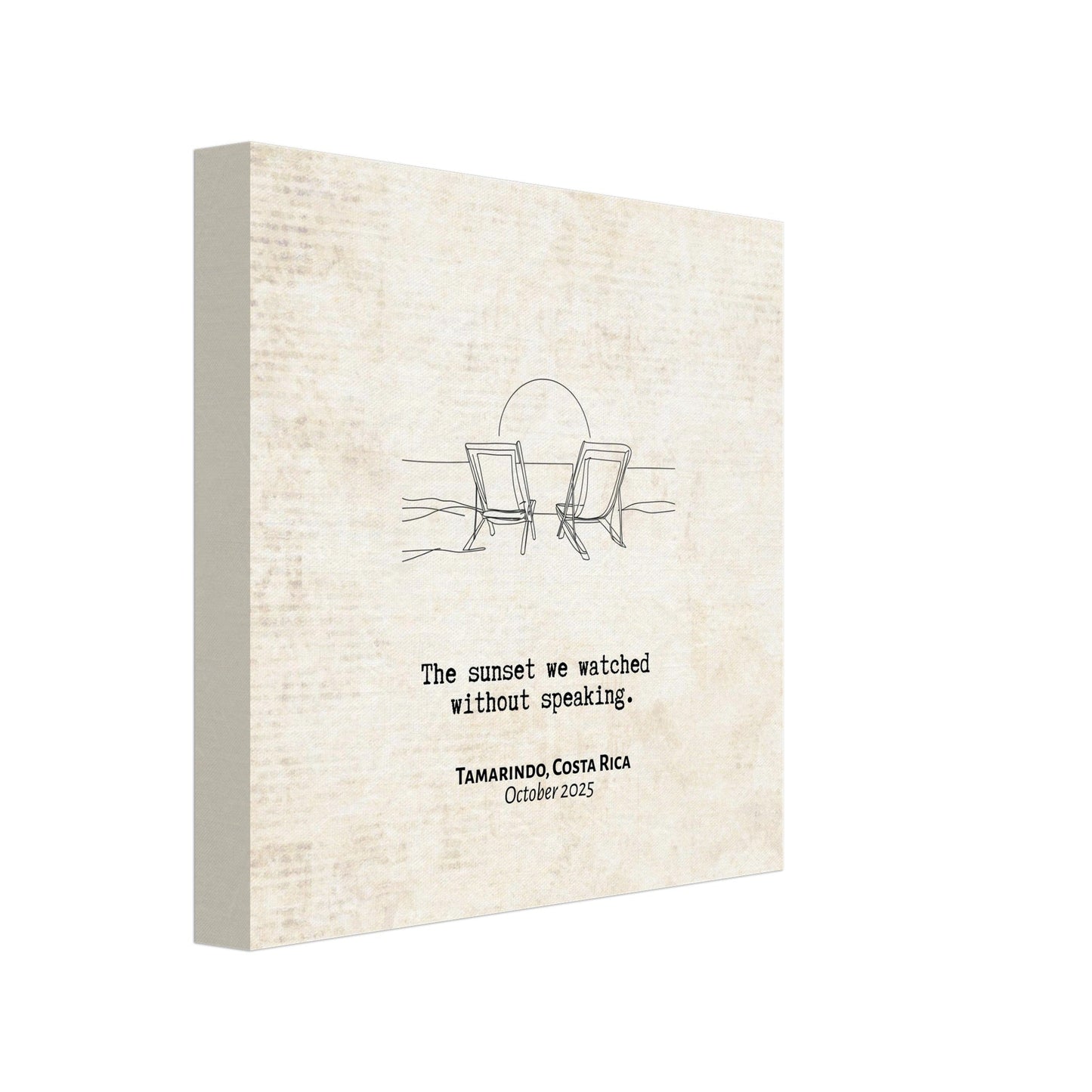 "The Sunset Without Speaking" - Personalized Travel Micro Memory Canvas - Out of Office Outfitters - 
