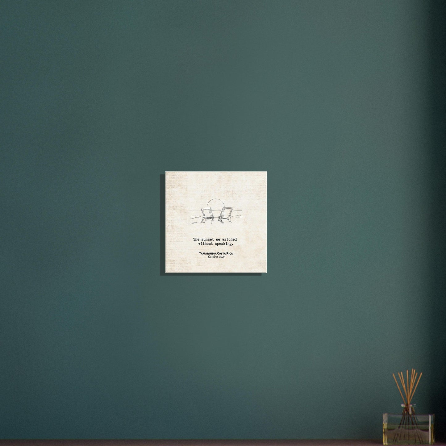 "The Sunset Without Speaking" - Personalized Travel Micro Memory Canvas - Out of Office Outfitters - 