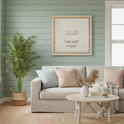 "The Sunset Without Speaking" - Personalized Travel Micro Memory Framed Canvas - Out of Office Outfitters - Print Material