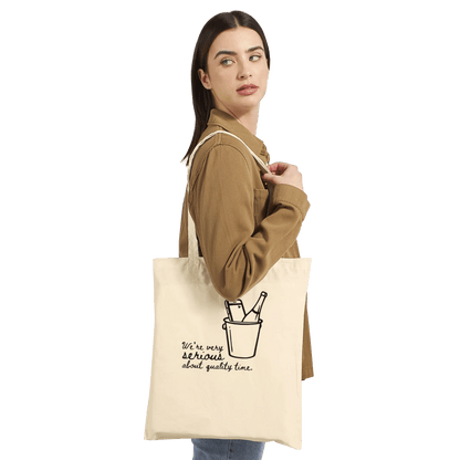 Very Serious About Quality Time Crew Only Tote - Out of Office Outfitters - Print Material
