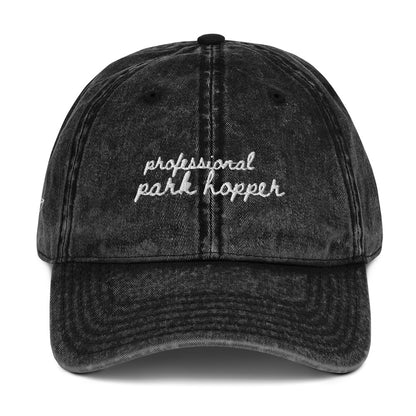 "Professional Park Hopper" Funny travel hat for theme park lovers - mock up