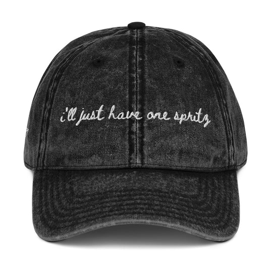 "I'll Just Have One Spritz" - Travel Hat for Foodies - mock up