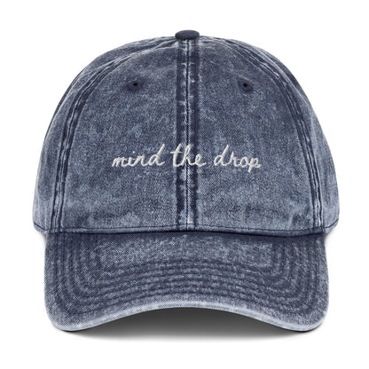 "Mind the Drop" Funny Travel Hat for Theme Park Lovers - mock up