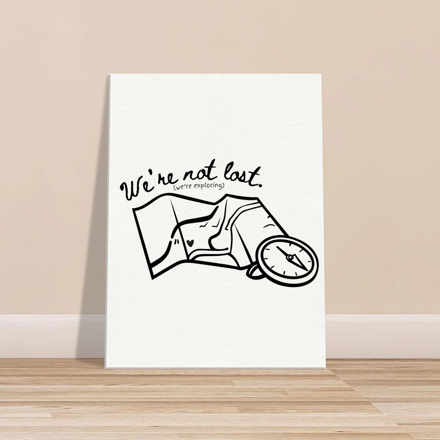 We're Not Lost (We're Exploring) - Travel Couple Canvas Wall Art - Out of Office Outfitters - Print Material