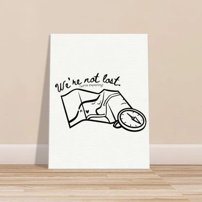 We're Not Lost (We're Exploring) - Travel Couple Canvas Wall Art - Out of Office Outfitters - Print Material