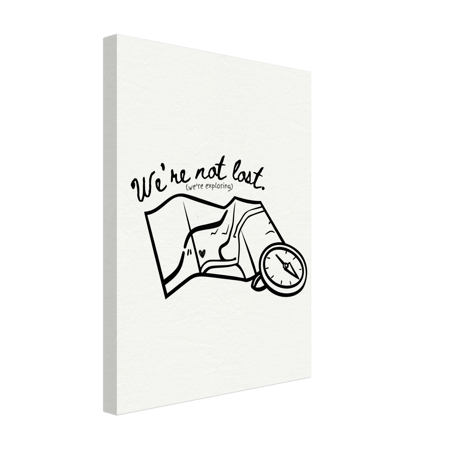 We're Not Lost (We're Exploring) - Travel Couple Canvas Wall Art - Out of Office Outfitters - Print Material