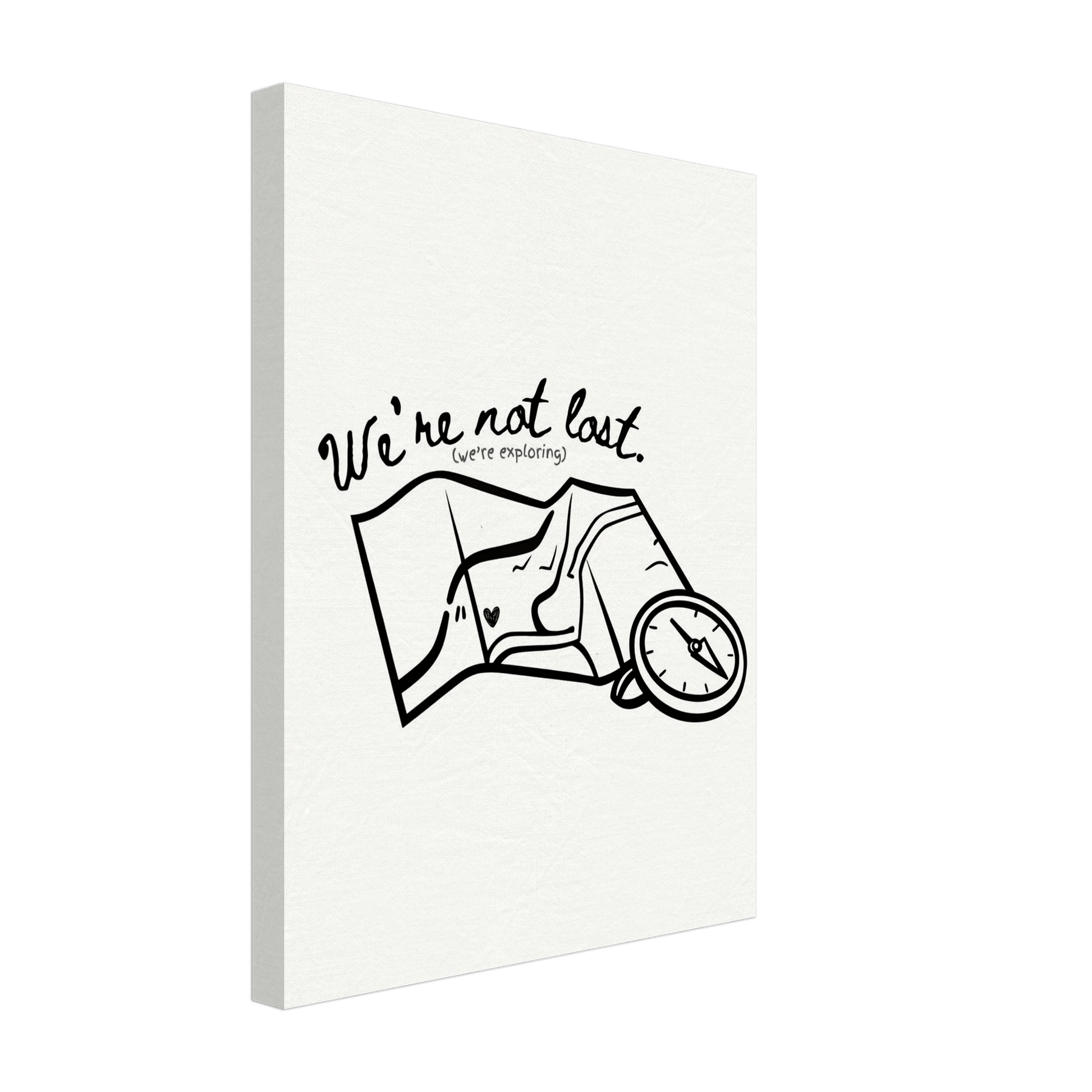 We're Not Lost (We're Exploring) - Travel Couple Canvas Wall Art - Out of Office Outfitters - Print Material