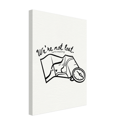 We're Not Lost (We're Exploring) - Travel Couple Canvas Wall Art - Out of Office Outfitters - Print Material