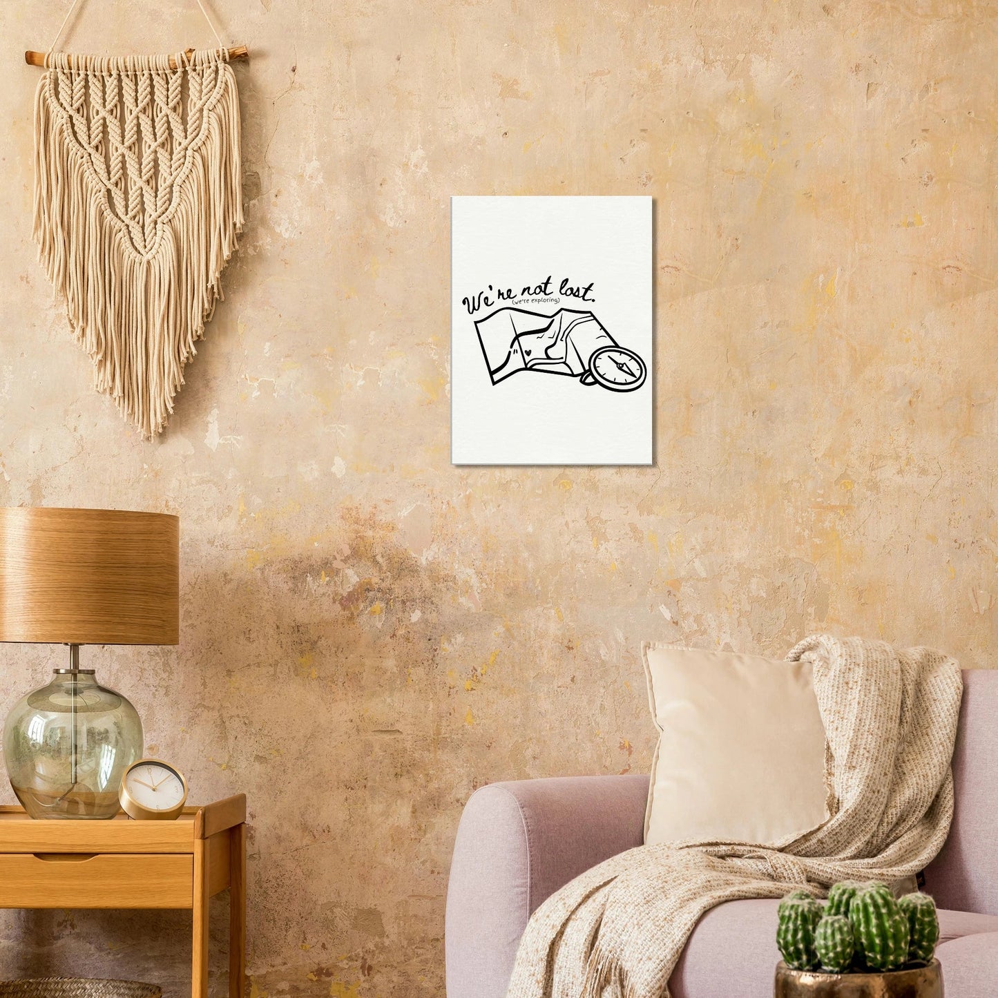 We're Not Lost (We're Exploring) - Travel Couple Canvas Wall Art - Out of Office Outfitters - Print Material