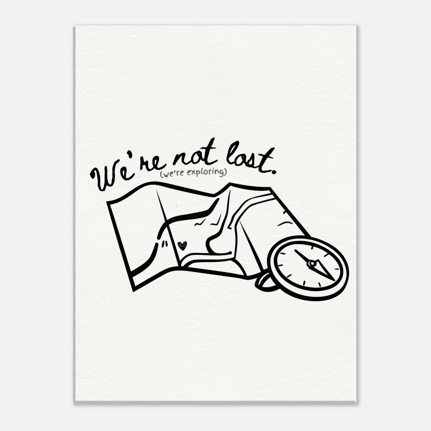 We're Not Lost (We're Exploring) - Travel Couple Canvas Wall Art - Out of Office Outfitters - Print Material