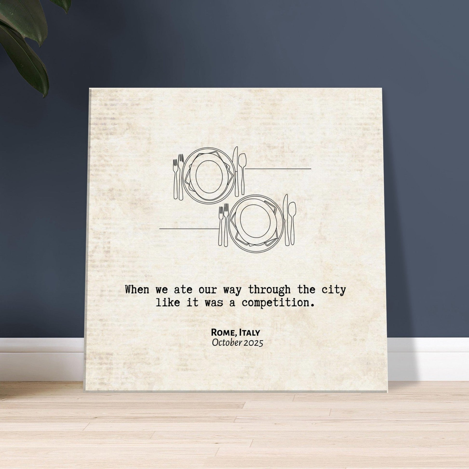 "When We Ate Our Way Through the City" - Personalized Travel Micro Memory Canvas - Out of Office Outfitters - 
