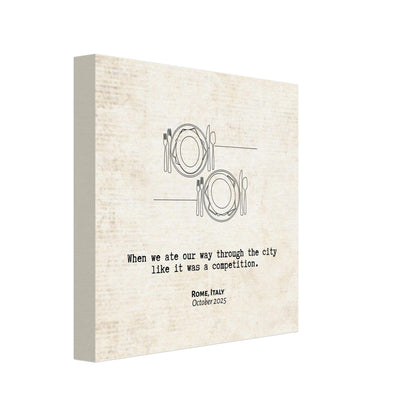 "When We Ate Our Way Through the City" - Personalized Travel Micro Memory Canvas - Out of Office Outfitters - 