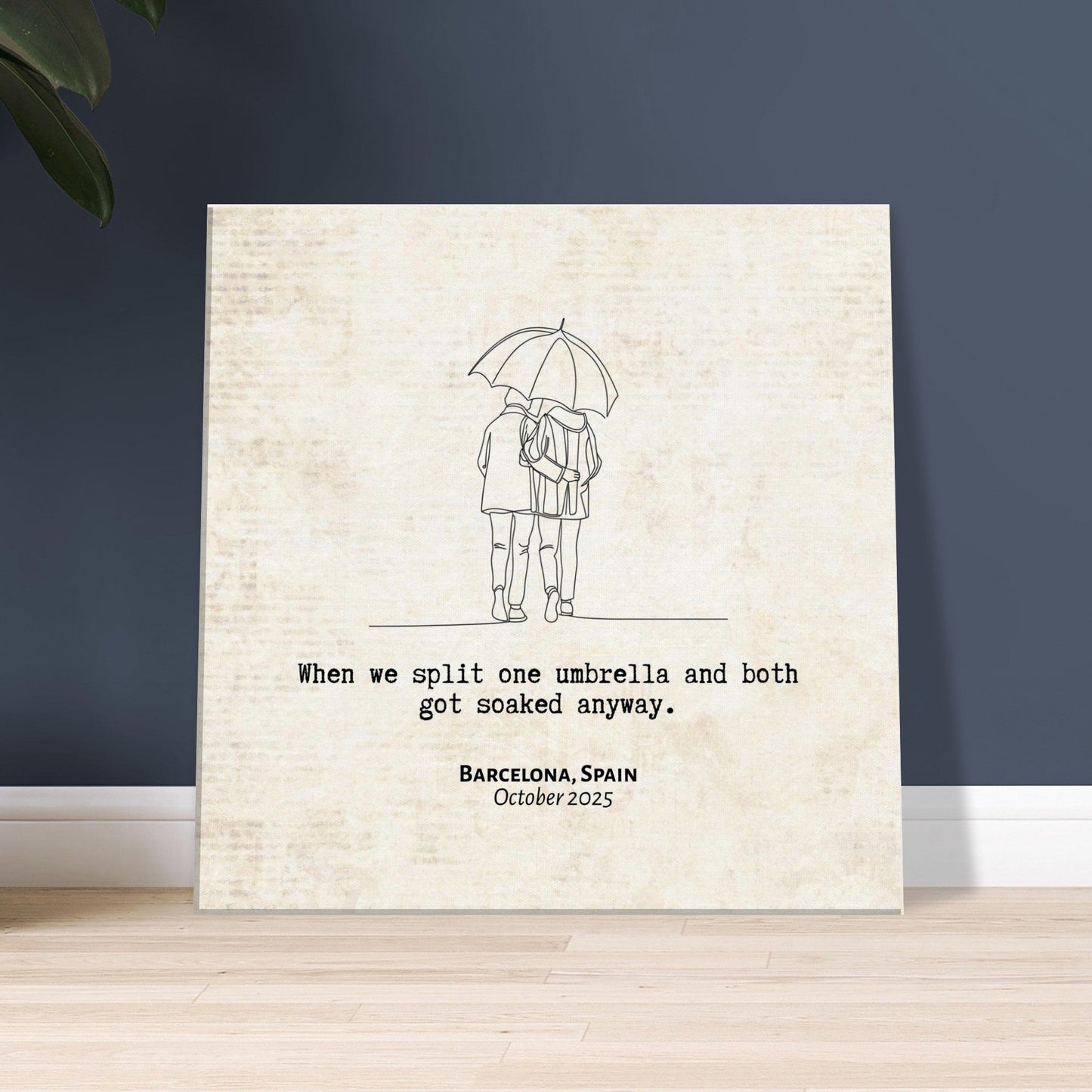 "When We Split One Umbrella" - Personalized Travel Micro Memory Canvas - Out of Office Outfitters - 