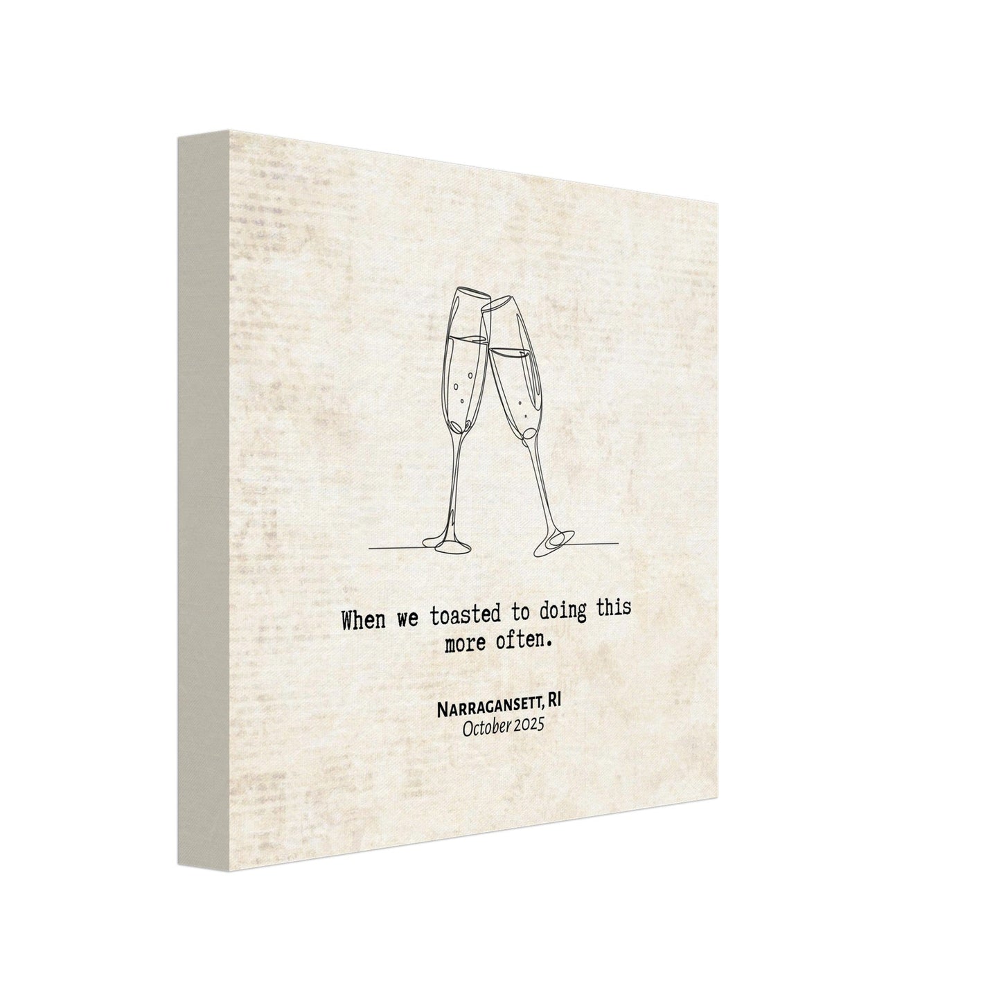 "When We Toasted to Doing This More" - Personalized Travel Micro Memory Canvas - Out of Office Outfitters - 